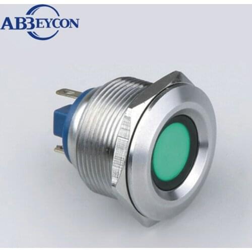 IN42 Metal indicator, anti-vandal indicator, nickel plated brass indicator led light 12VDC