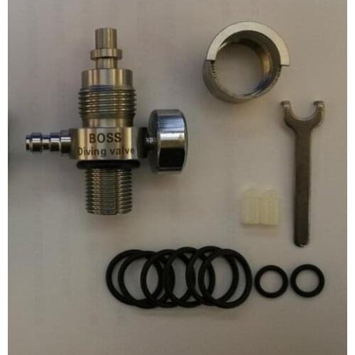 PCP Airforce M18x1.5 High Pressure Valve Direct Injection Valve 8mm Fill Nipple 4500psi 40mpa Gauge Stainless Steel Test Valve