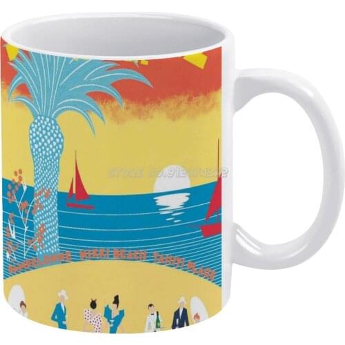 Coffee Mugs 330ml Creative Travel Mug and Cup Office Drinkware Mugs Tazza Vintage Art Pattren Travel Tal St Rivieras Tropez Flo