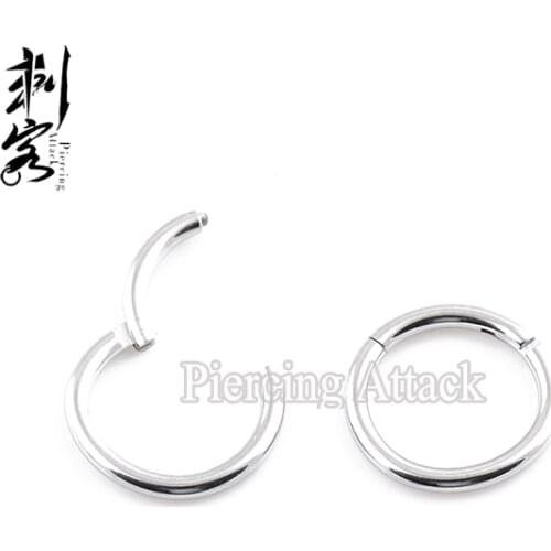 316L Surgical Steel Hinged Segment Ring 1.2*8mm Lot of 10pcs Body Jewelry