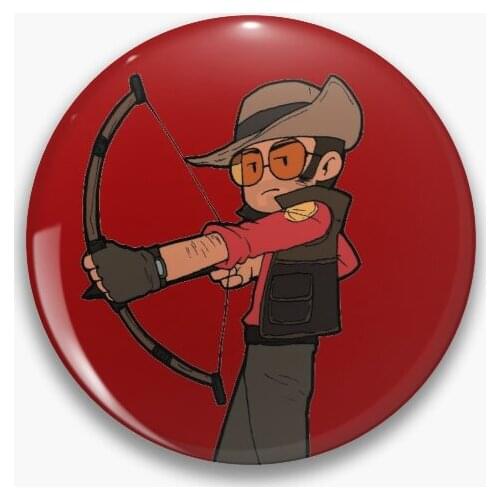 Red Sniper Soft Button Pin Jewelry Hat Funny Women Fashion Collar Gift Badge Metal Clothes Decor Cartoon Lapel Pin Cute