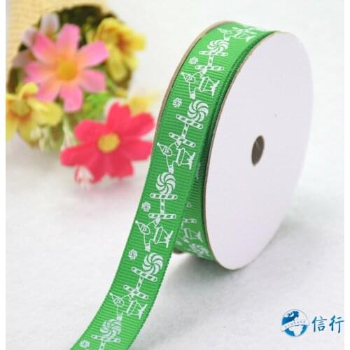 15mm width, printed chrismas ribbons Grosgrain ribbon,lace satin ribbons DIY hairbow accessories, gift package#3491