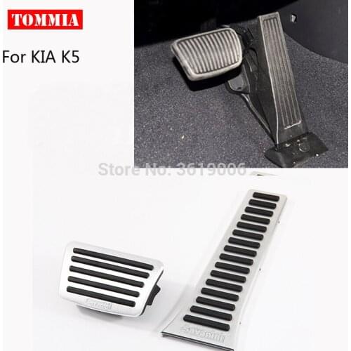 Tommia Pedal Cover Fuel Gas Brake Foot Rest Housing No Drilling For KIA K5 2011-2016 Car-styling