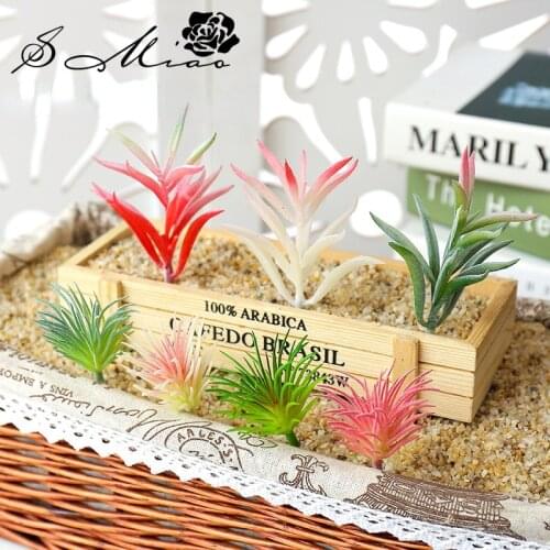 Lovely Artificial Plants Simulation Succulents Bonsai Mini Bonsai Potted Placed Green Fake Plants Table Garden Decoration DIY