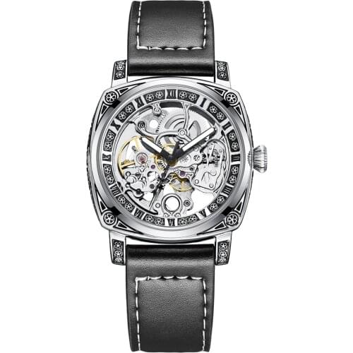 2021 Mens Mechanical Watches Fashion Carved Hollow Craft Luxury Luminous Waterproof Top Brand Clock Relogio Masculino