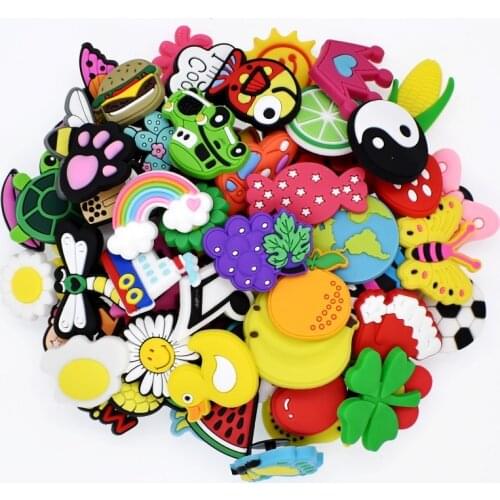 50Pcs Mixed Cartoon Random Different Shoes Charms Fit Hole Shoes/Wristbands Children Party Birthday Gift Promotional