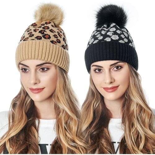 Autumn 2020 Winter Leopard beanie Women Hat Men beanies for ladies bonnet femme knitted cap pink black Red Hip Hop Style