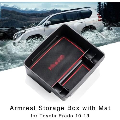 Armrest Storage Box for Land Cruiser Prado J150 2010 2011 2012 2013 2014 2015 2016 2017 2018 2019 Central Console Glove Tray