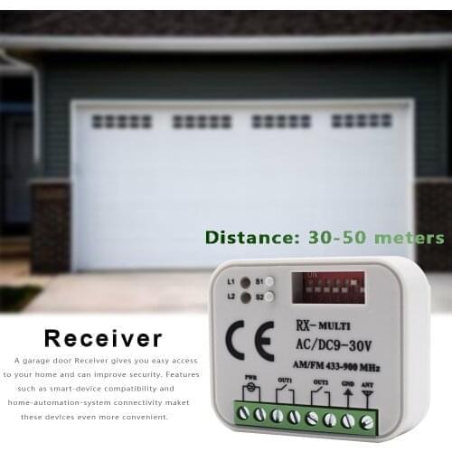 Remote Control Switch Receiver 433MHz 868MHz 390 MHz RX Multi-frequency Receiver AC/DC 9-30V 300-868MHz For Garage Gate Door