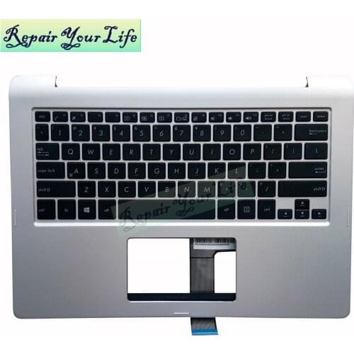 Repair You Life TP300 Laptop keyboard for asus TP300 TP300UA TP300LA TP300LD TP300LJ US silver Palmrest C shell New Original