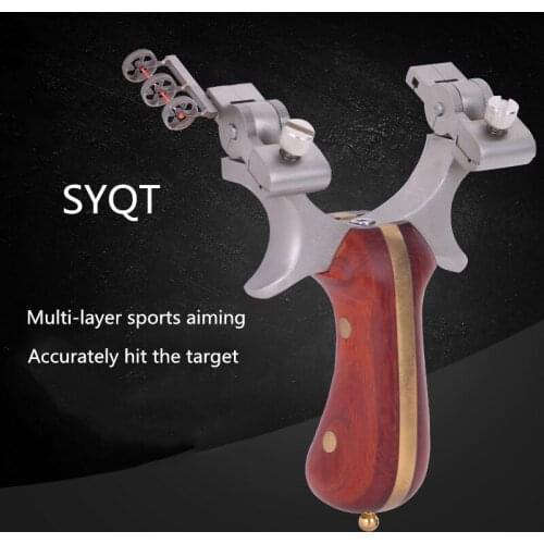 Toys For Boys Stainless Steel Slingshot can Rotate the Head Outdoor High-power Hunting Suitable for Novices to Correct Posture