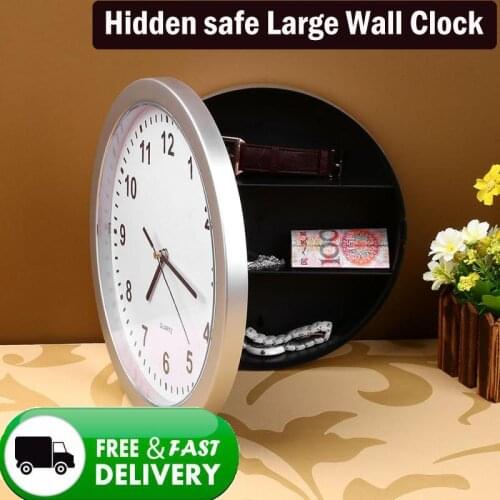 Hidden safe Large Wall Clock safety box secret secuirty box Money Jewellery Stuff Storage home office Cash Safes wholesale