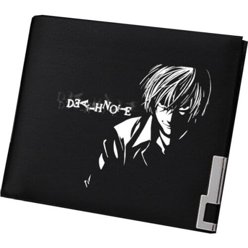 DEATH NOTE L·Lawliet Anime Money Bag Boys Coin Purse Pu Leather Short Wallet Yagami Light ID Card Holder Cartoon Women Carteira