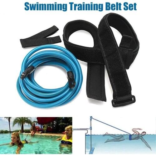 Swimming Training Belts Bungee Cords Sports Resistance Bands Swim Tether Stationary Swimming Harness Static Swimming Belt Set