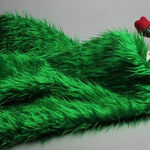 4CM Long Three Kinds Of Green Plush Faux Fur Fabric For Winter Coat,Vest,Cosplay Stage Decor,Pillow 160cm*45cm(Half Yard)/pcs