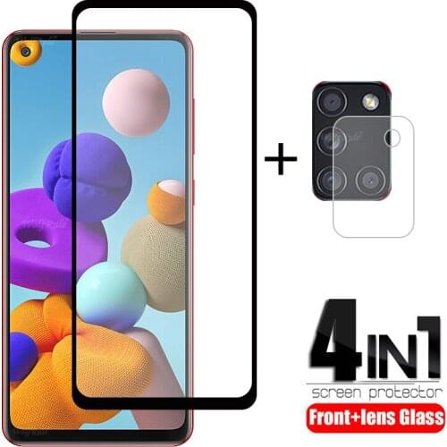 4-in-1 For Samsung Galaxy A21S Glass For Samsung A21S Tempered Glass For Samsung M21 M31 A51 A71 A50 A11 A31 A41 A21S Lens Glass