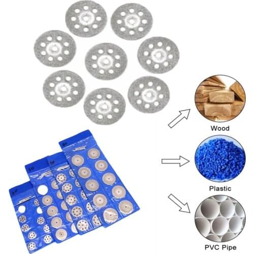 10PCS/set Rotary Tool Circular Saw Blades Cutting Discs Diamond Disc Mandrel For Mini Drill Power Tool