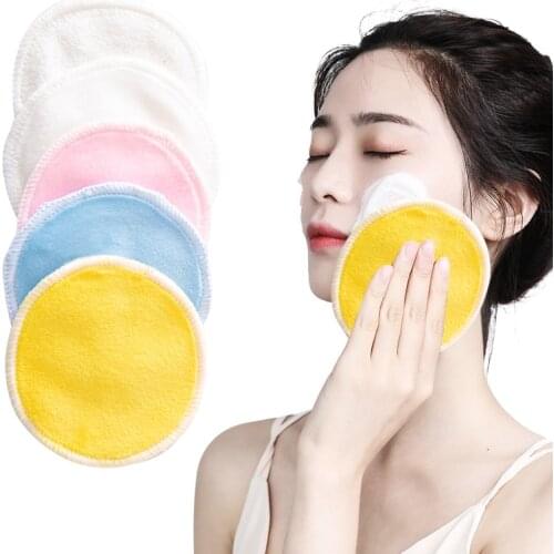 10Pcs Makeup Remover Pads Microfiber Reusable Face Towel Make-up Wipes Cloth Washable Cotton Pads Skin Care Cleansing Puff