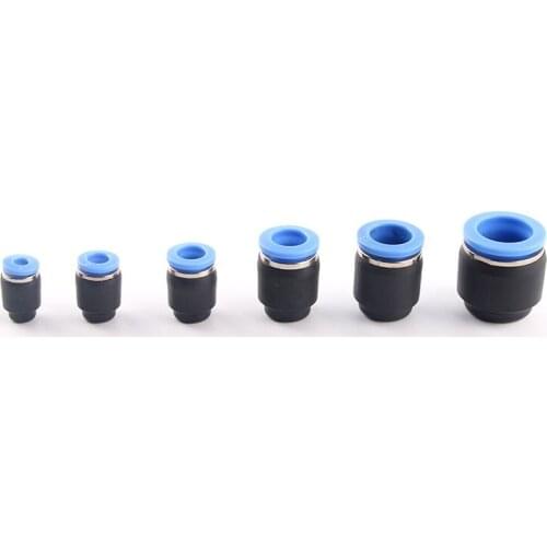 10 PCS Ppf 4/6/8/10/12/16 mm Pneumatic Connector Cap Quick Plug Straight Plug Connector Gas Pipe Cap
