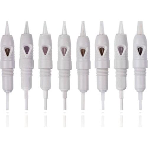 100pcs Sterilized 8mm Screw Green Microblading Tattoo Disposable Cartridges Needles For Charmant Princesse Machine Liberty Pen