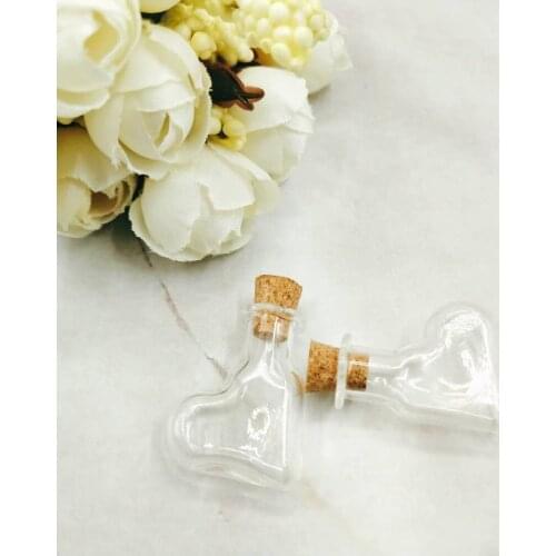 1000pcs/lot Mini Clear Glass Bottles With Cork Stopper Small Drifting Wishing Bottles DIY Pendants Glass Vial Pendant Gift Decor