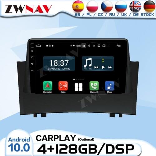 2 DIN Carplay Android Screen Radio Receiver For Megane 2 II 2004 2005 2006 2007 2008 Car Audio Stereo Video Player GPS Head Unit