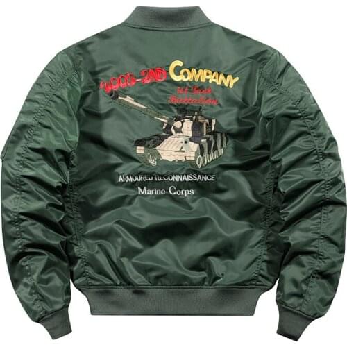 2021 Fashion Bomber Embroidered Jacket Mens Military Varsity Jacket Autumn Windbreaker Pilot Baseball Uniform Coat Men Fashion