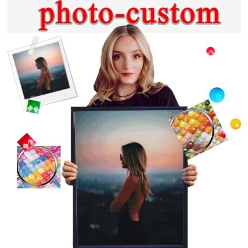 Photo Custom DIY 5D Diamond Painting Full Round/Square Drill Resin Diamond Embroidery Pictures Cross Stitch Manual Art Gift Home