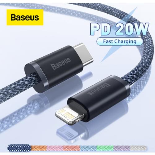Baseus 20W PD USB C Cable for iPhone 13 Pro Max Fast Charging USB C Cable for iPhone 12 mini pro max Data USB Type C Cable