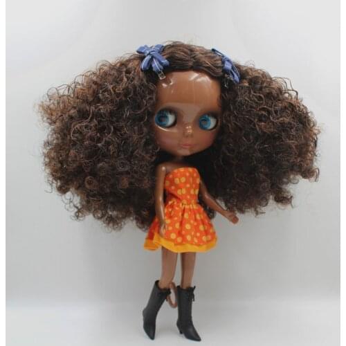 Free Shipping big discount RBL-435 DIY Nude Blyth doll birthday gift for girl 4colour big eye doll with beautiful Hair cute toy