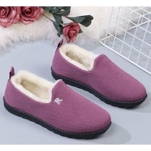 35-41 Shoes Woman Autumn Winter Womens Cotton Boots Fleece Thick Casual Soft Bottom Non-Slip Warm Luxury Designer Fashion Flat