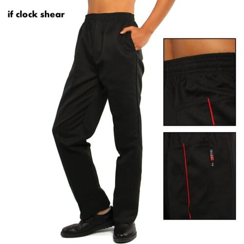 IF Elastic Peppers Restaurant Kitchen Pants Chef Trousers Food Service Striped Pants Bakery Stretch Work Wear Uniform Cook L-5XL
