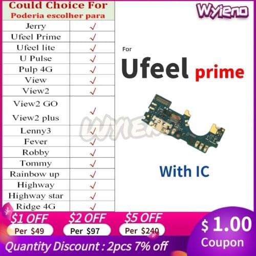 For Wiko Jerry U feel Prime Lite Pulse Pulp Ridge 4G View 2 Go Plus USB Dock Charging Port Charger Microphone Flex Cable Board