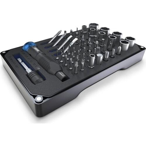 JAKEMY 60-in-1 Multifunctional Professional Screwdriver Set with Fine Quality S-2 Driver Bit DIY Repairing Tool Screw Driver Kit