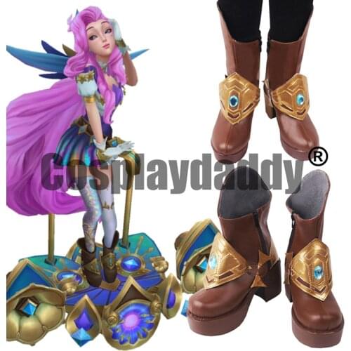 LOL Mage The Starry-Eyed Songstress Original Seraphine Game Cospay Shoes Platform Boots S008