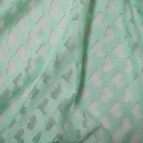 New Arrival 1Yard length 1.5m width sweet heart Mint green Guipure exquisite lace fabric for skirt dress wedding