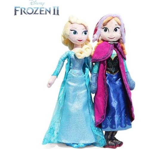 40-50 CM Frozen2 Anna Elsa Plush Dolls Disney Princess Anime Figure Stuffed Toys Kids Birthday Christmas Gift