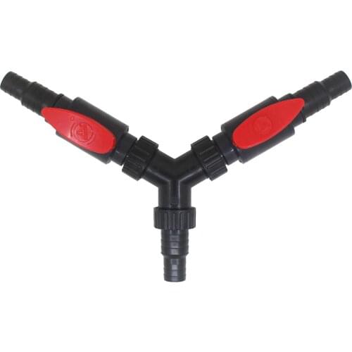 Water Flow Distributor OD 20mm 25mm Hose Convertor Adaptor 3 Ways With Adjustable Valves For Aquarium Pump Filter Hose
