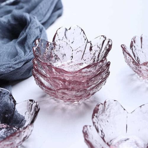 3 Oz Glass Dip Dipping Bowls, Artistic Spring Cherry Blossoms Soy Sauce Small Bowl Dishes Cups for Sushi Tomato Sauce BBQ-Chip S