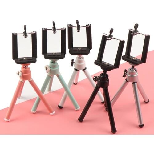 1pcs Practical New Camera Cell Phone Holder Clip Desktop Photography Telescopic Tripod Holder Stand