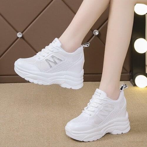 Thick Bottom Womens Breathable Chunky Sneakers Spring Height Increasing Vulcanize Shoes Woman Platform sneaker women Trainers
