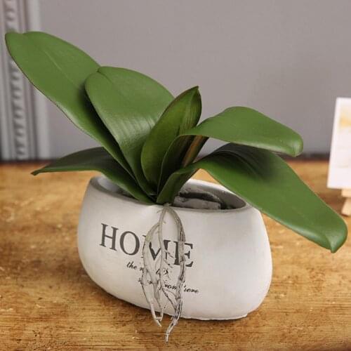 1Pc Artificial Plant Butterfly Orchid Leaf DIY Home Office Desktop Bonsai Decor Wedding Home Decor, Autumn Decor