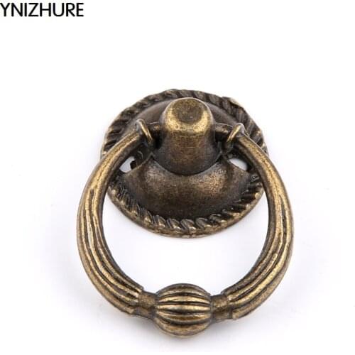 10pcs 28mm Puxadores Furniture Accessories Vintage Cabinet Knobs Drawer Dresser Door Bin Cupboard Drop Ring Pulls Handle