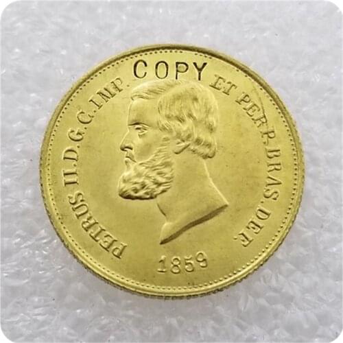 1859 Brazil 5000 Reis COIN COPY