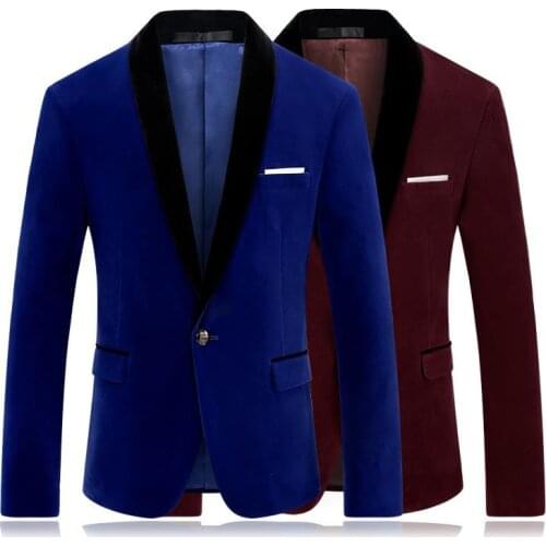 2018 latest coat pant designs royal blue brown velvet men suits shawl lapel suits for wedding prom homecoming terno one jacket