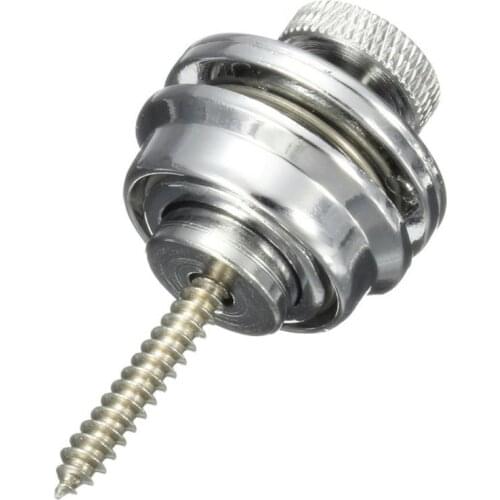 2021 Guitar Strap Lock Chrome Plated Straplock Button For All Acoustic Electric Bass Guitar Strap Easy Fix & Remove Screw