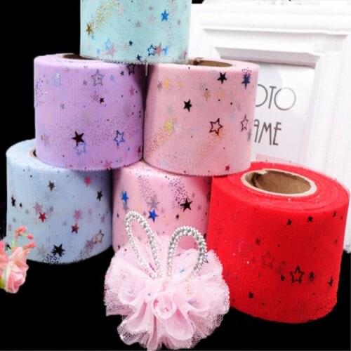 25 Yards Tulle Sequin Fabric DIY Baby Shower Wedding Birthday Party Decorations Gifts Packaging Hairpin Headwear Crafts Supplies