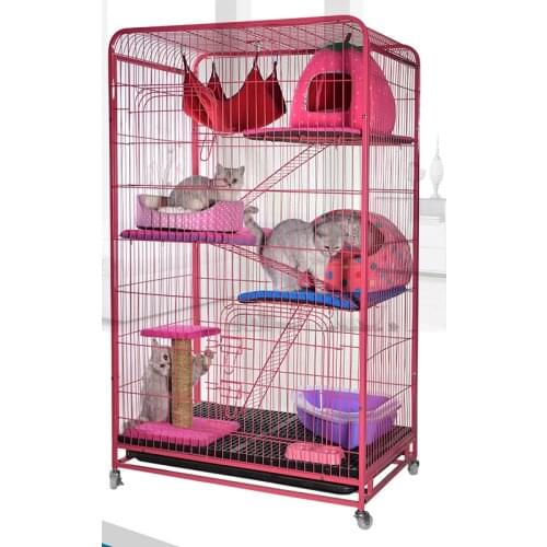 30%LK1612 Eco-friendly Paited Metal Pet Cage 2/3/4 Layers Large Space Pet Kennel Multilayer Pet Villa Easy Install