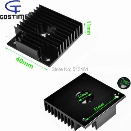 50 Pieces/lot 40x40x11mm MK7/MK8 3D Printer Heatsink Makerbot Fitting Aluminum Radiator