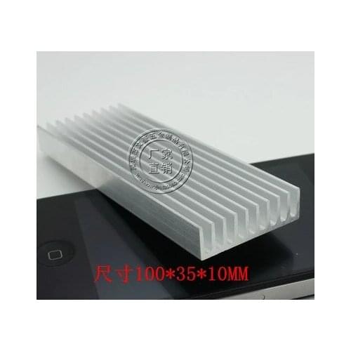 Fast Free ship 2pcs/lot Aluminum radiator 100*35*10MM electronic radiator heatsink
